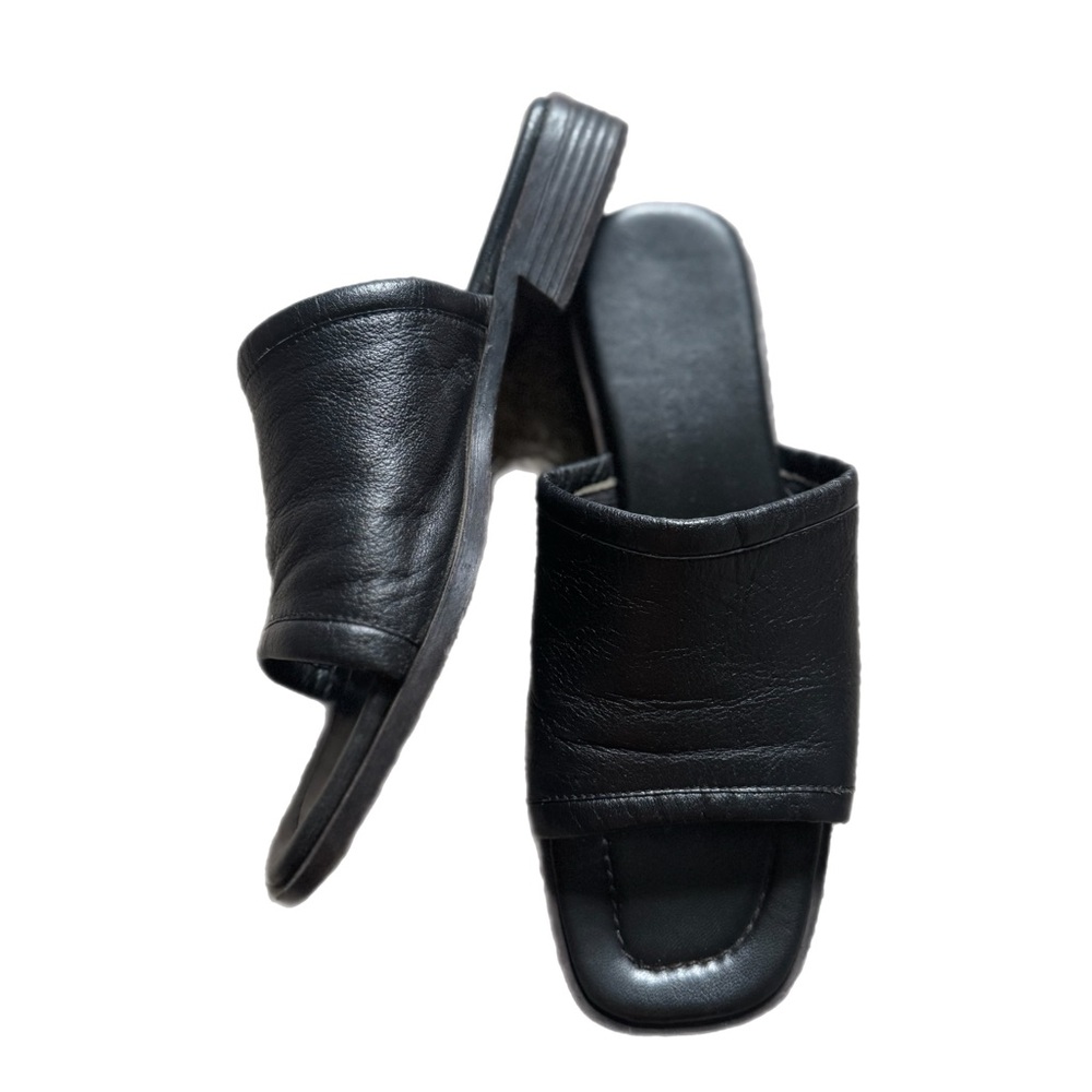 black sandals